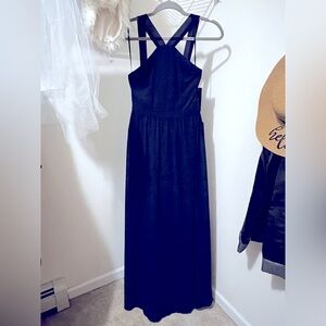 lulus formal high neck cross back dress.